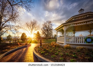 Spring Sunset At O'Brien Park In Parker Colorado