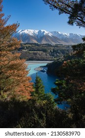 Spring Time Walk Around The Rakaia Gorge Track With Views Of Mount Hutt, Canterbury, New Zealand