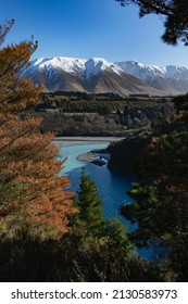 Spring Time Walk Around The Rakaia Gorge Track With Views Of Mount Hutt, Canterbury, New Zealand