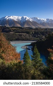 Spring Time Walk Around The Rakaia Gorge Track With Views Of Mount Hutt, Canterbury, New Zealand