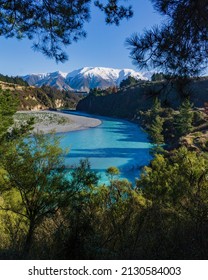 Spring Time Walk Around The Rakaia Gorge Track With Views Of Mount Hutt, Canterbury, New Zealand