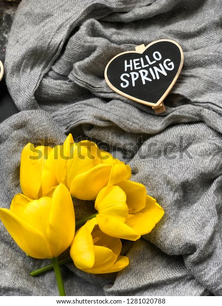 spring wallpaper with yellow tulips and hello
spring heart chalkboard
