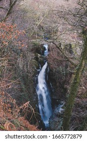 Spring Water Mountain Fast Flowing River Shot With Long Exposure At The Lake District, UK