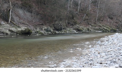 Spring At The Water Weir In Germany