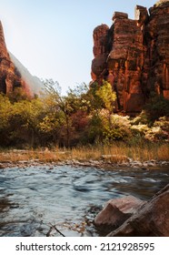 Springdale, UT, USA 02-02-22 The Narrows In Zion National Park