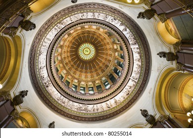 Springfield, Illinois - Dome Inside Of State Capitol