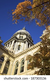 Springfield, Illinois - Fall By State Capitol