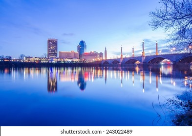 springfield massachusetts city skyline early morning - Shutterstock ID 243022489