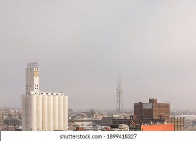 Springfield Missouri City Skyline On A Foggy Cold Morning