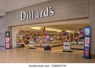 Springfield, Missouri - March 22, 2019: Dillard's is an American department store chain headquartered in Little Rock, Arkansas.  Dillard's was founded in 1938 by William T. Dillard.  Editorial.