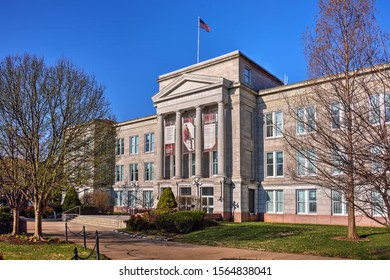 Springfield, Missouri - March 26, 2019: Missouri State University (MSU) is a public university in Springfield, Missouri, founded in 1905. Administration building shown here.