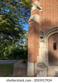 Springfield, OH USA - September 30, 2021: Morning Sun On The Corner Of Koch Hall At Wittenberg University.