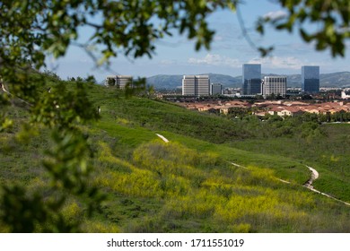 Springtime View Of The Irvine, California Skyline.