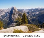 Springtime view of Yosemite Valley from Glacier Point, Yosemite National Park, California, USA , landscape in the mountains