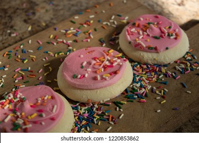 Sprinkled And Iced Sugar Cookies