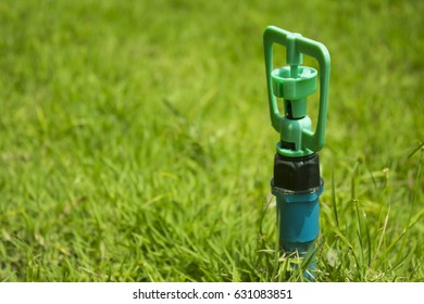 Sprinkler Was Installed On The Lawn.