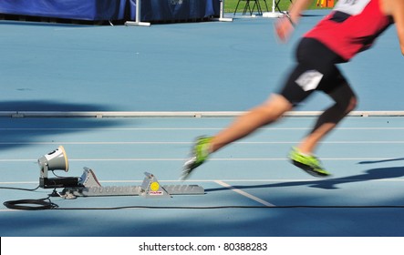 Sprinter Leaving The Blocks