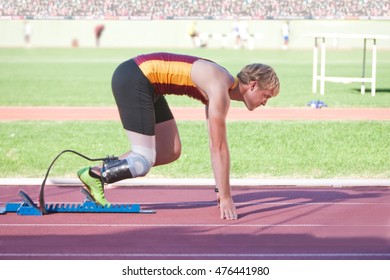 Sprinter in start position - Powered by Shutterstock