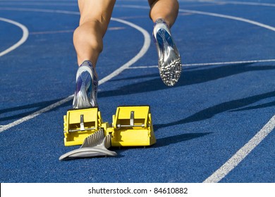 Sprinter Is Starting From Starting Block