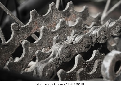 sprocket is wheels that are attached to chains, rails, or other long serrated objects