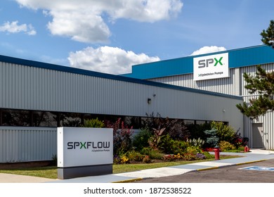 SPX FLOW Building Is Seen On August 30, 2019 In Burlington, Ontario, Canada. SPX FLOW Develops Dedicated Mixing, Heat Transfer, Pneumatic, And Dehydration Systems. 
