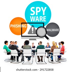 Spyware Hacking Phishing Malware Virus Concept