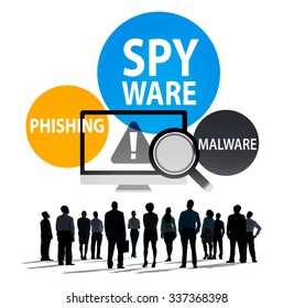 Spyware Hacking Phishing Malware Virus Concept
