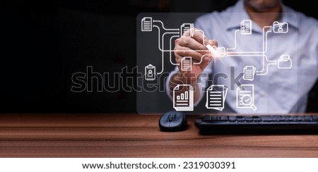 Sql file workflow with sql file restore, sql cloud business people technology office man using computer and laptop, concept, work, network, internet, person, notebook.