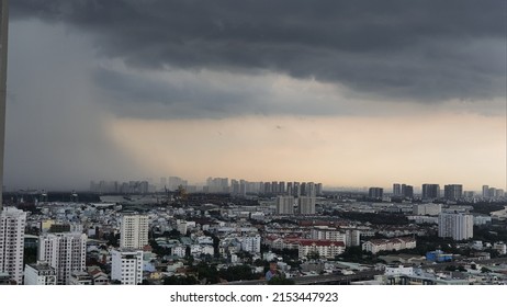 Squall Over City In Vietnam