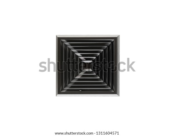 Square Ceiling Diffuser4 Way Supply Ceiling Stock Photo