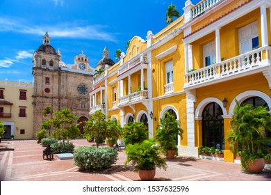 
Platz in der Stadt Cartagena de Indias, Kolumbien