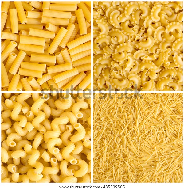Download Square Collage Various Raw Yellow Pasta Backgrounds Textures Stock Image 435399505 PSD Mockup Templates