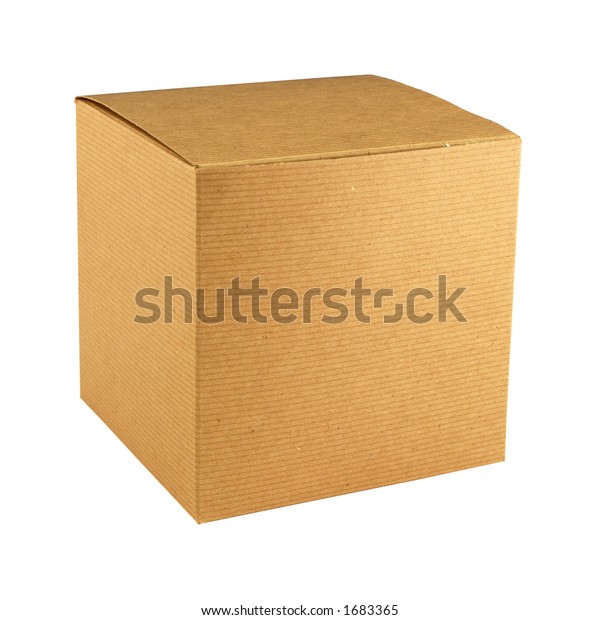 Square Corrugated Brown Cardboard Gift Box Stock Photo 1683365 ...