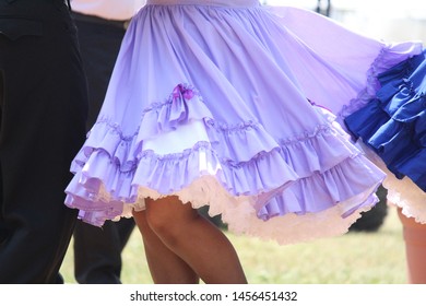 A Square Dancers Skirt Twirling