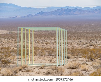 Square Frame Art In Goldwell Open Air Museum At Beatty, Nevada