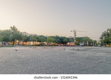 Square At Great Arab Revolt Circle In The Early Morning.