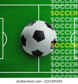 Square image of multiplied soccer and soccer ball on sports field. Soccer, training, competition and sport concept. - Powered by Shutterstock