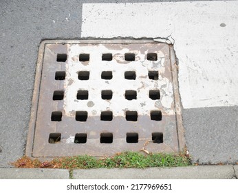 Square Iron Manhole On Asphalt Stock Photo 2177969651 | Shutterstock