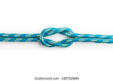 Square Knot. Nautical Rope Knot On White Background