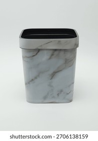 Square Marble Effect Plastic Planter