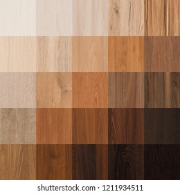 Square palette wood decor samples and different colours   textures