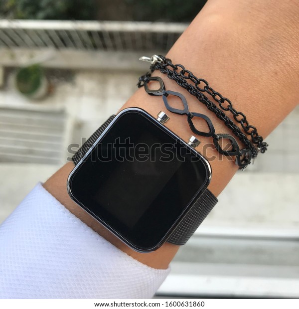 square shape digital watch