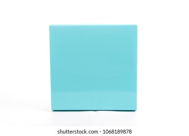 Square Tiffany Blue  Box Isolated On White Background