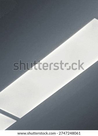 Square white light at the ceiling 