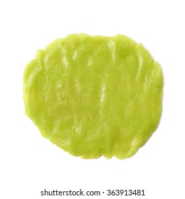 Squashed Ball Of Wasabi Paste Isolated