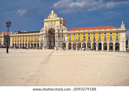 The squire of Praca do Comercio in Lisbon Portugal