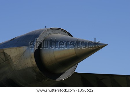 An SR-71 spy-plane viewed from below.