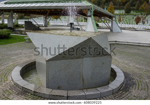 Srebrenica memorial center for war crimes victims\
commited in Bosnian\
war