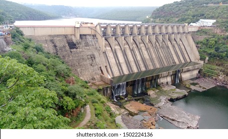 Sreesailam Dam In Kurnool District,  Andhra Pradesh 