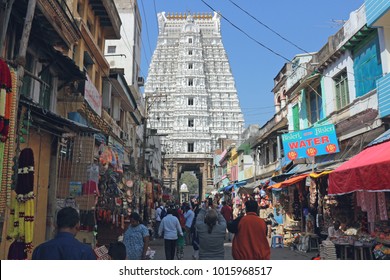 Sri Govindaraja Swamy Temple in Tirupati is one of the oldest proofs of the eternal bliss of Sri Venkateswara.  Hindu-vaishnavite temple. Tirupati, India, February 2, 2018